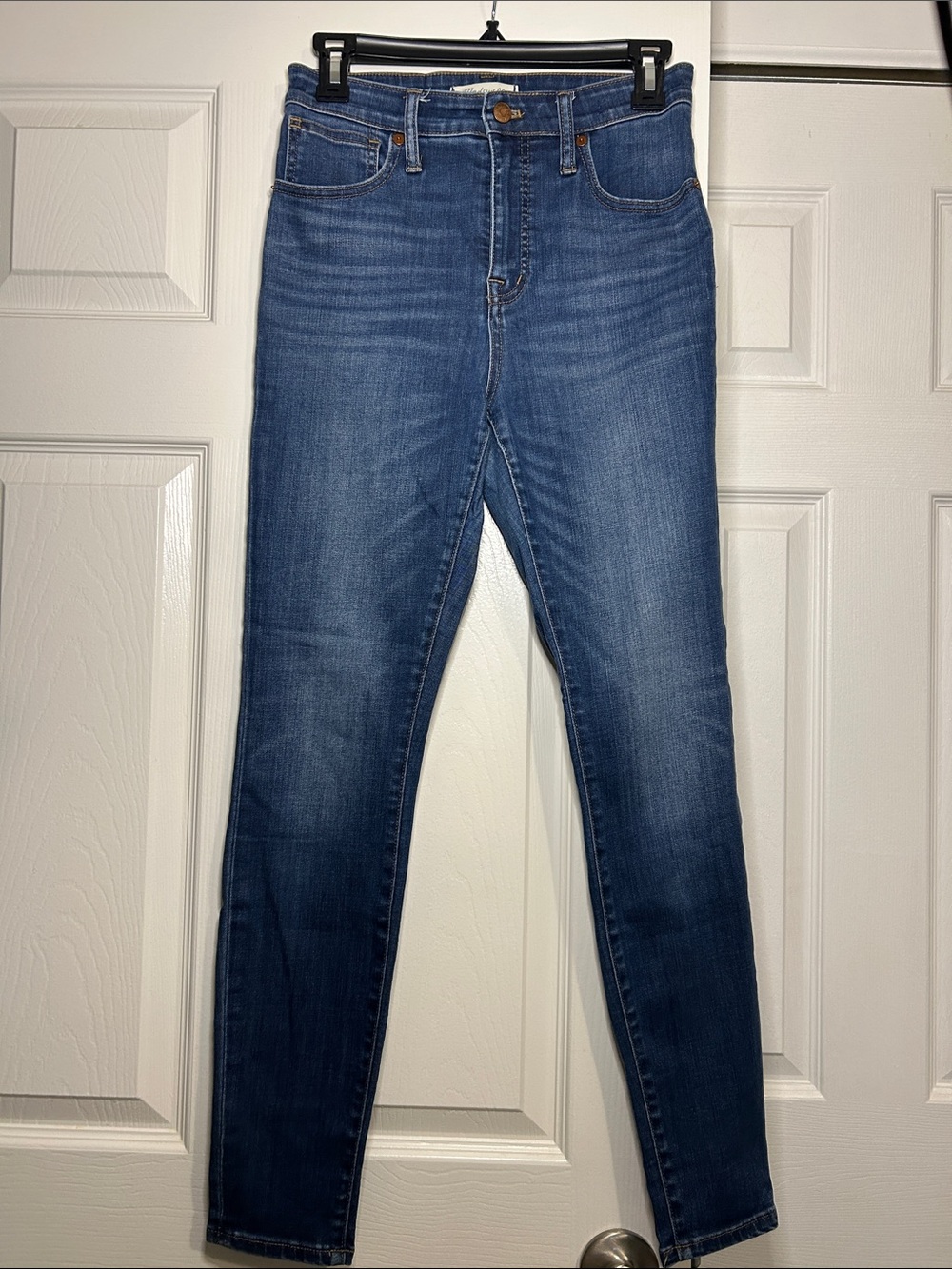 Madewell 10” High Rise Skinny Jeans Medium Wash Button Fly 27